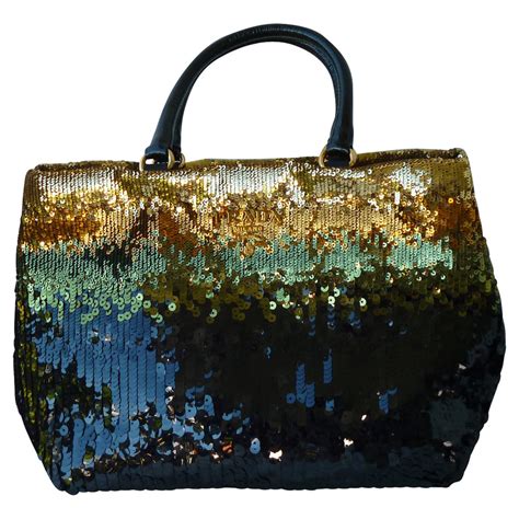 borsa prada ricamo paillettes|Borsa a mano con paillettes Cammeo .